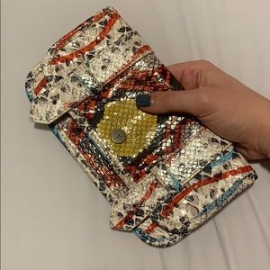 Proenza Schouler PS1 python wallet/clutch